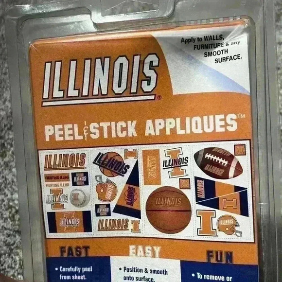 Sports Wall Decals Illinois College Sports 24 Large Designs Peel & Stick - Picture 4 of 7